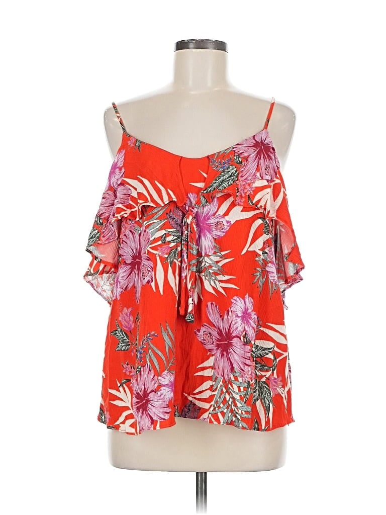 Pre-owned Miss Me Sleeveless Blouse In Red