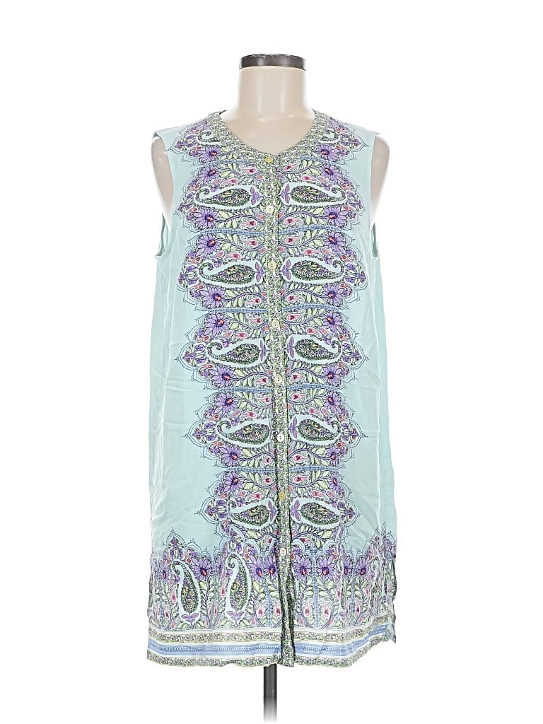 Pre-owned Jjill Sleeveless Blouse In Green