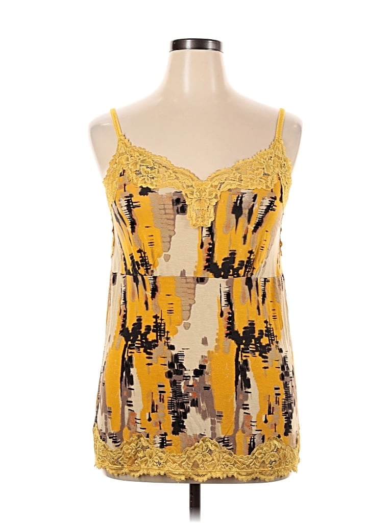 Pre-owned Lane Bryant Outlet Sleeveless Blouse In Yellow