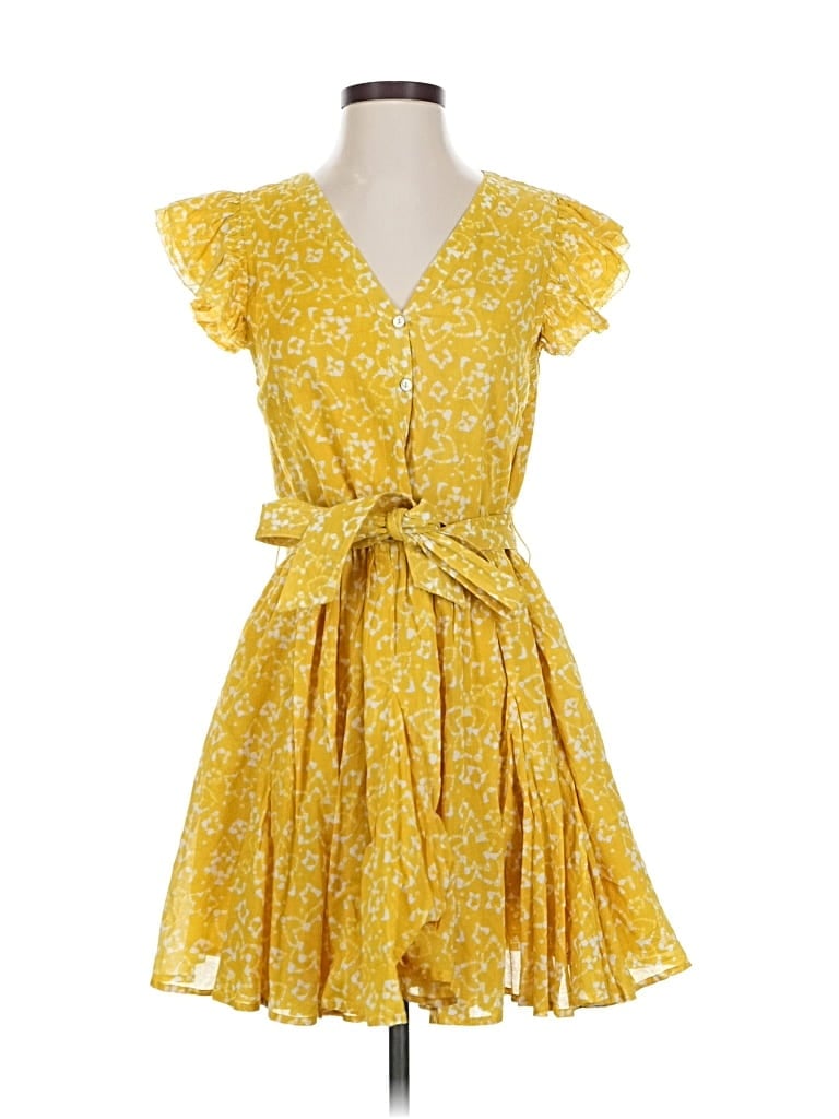 Pre-owned Cleobella Casual Dress In Yellow