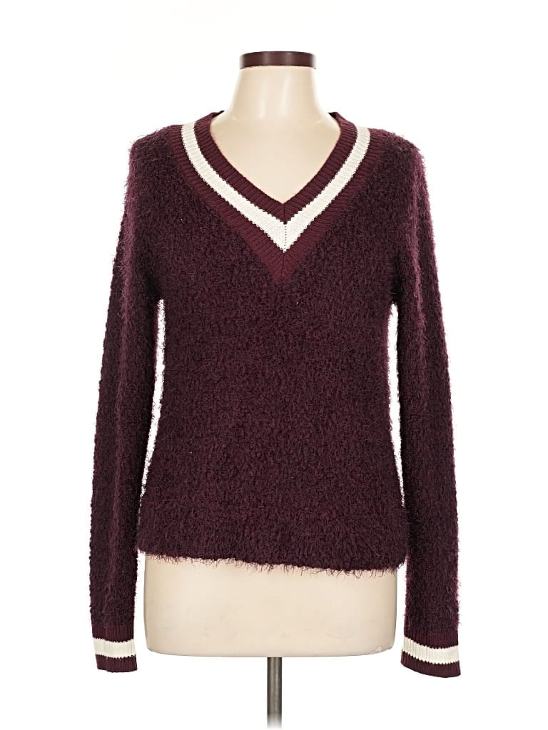 Pre-owned So Pullover Sweater In Burgundy