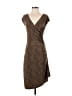 MICHAEL Michael Kors Animal Print Brown Cocktail Dress Size 4 - photo 1