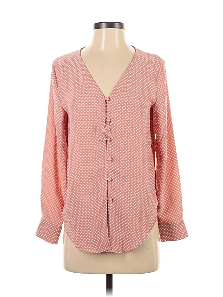 Pre-owned Rachel Zoe Tjx Long Sleeve Blouse In Pink