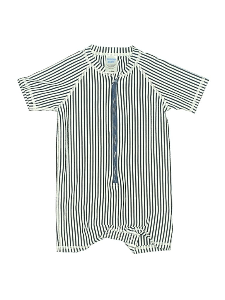 Pre-owned Rugged Butts Kids' Short Sleeve Onesie In Green