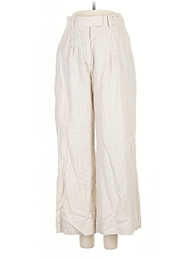Pre-owned Abercrombie & Fitch Linen Pants In White