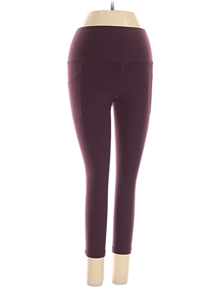 Pre-owned Athleta Active Pants In Burgundy
