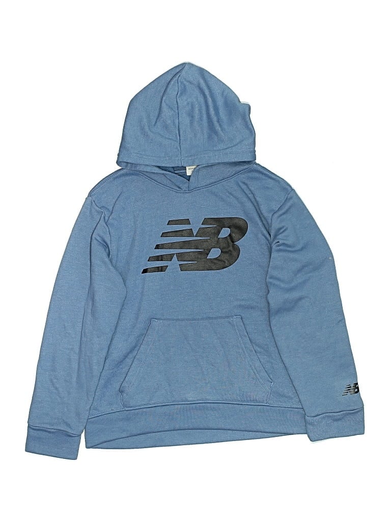 Pre-owned New Balance Kids' Pullover Hoodie In Blue