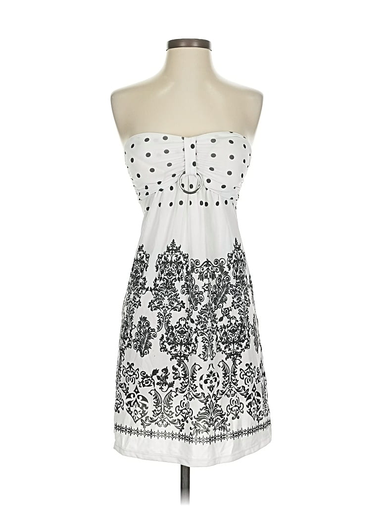 Pre-owned Cristinalove Cocktail Dress In White