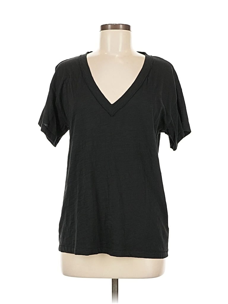Pre-owned Evereve Short Sleeve T-shirt In Black