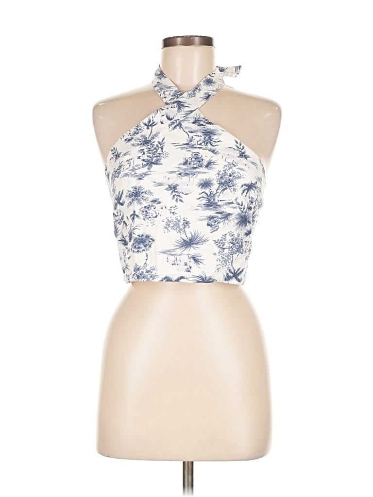 Pre-owned Abercrombie & Fitch Halter Top Blue Halter Neckline Tops