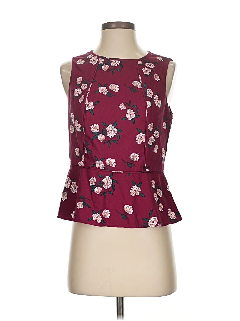 Pre-owned Banana Republic Factory Store Sleeveless Blouse In Burgundy