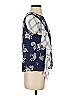 DELFI COLLECTIVE 100% Recycled Polyester Floral Blue Short Sleeve Blouse Size S - photo 4
