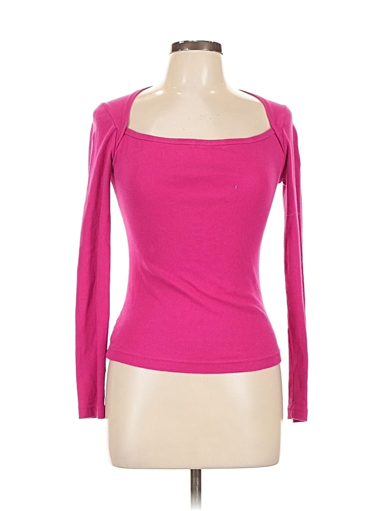 Pre-owned Guess Jeans Long Sleeve Top In Pink