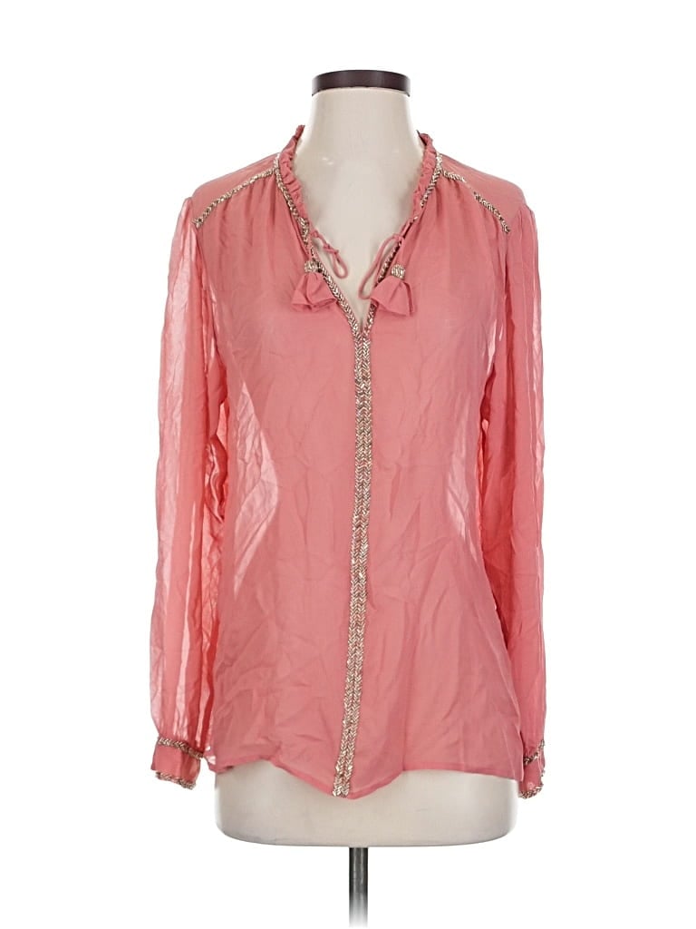 Pre-owned Calypso St Barth Long Sleeve Blouse In Pink