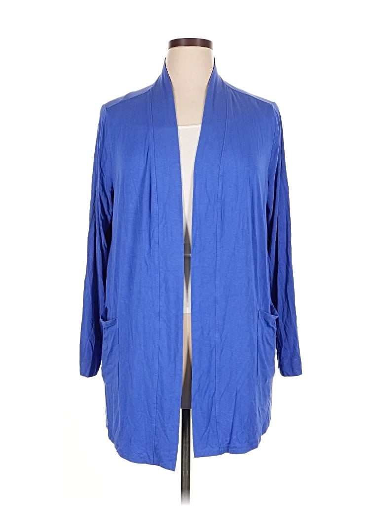 Pre-owned T By Talbots Cardigan Sweater In Blue