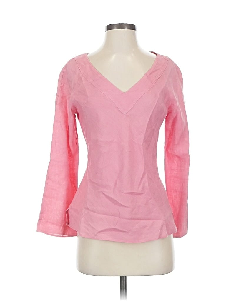 Pre-owned Ann Taylor 3/4 Sleeve T-shirt In Pink