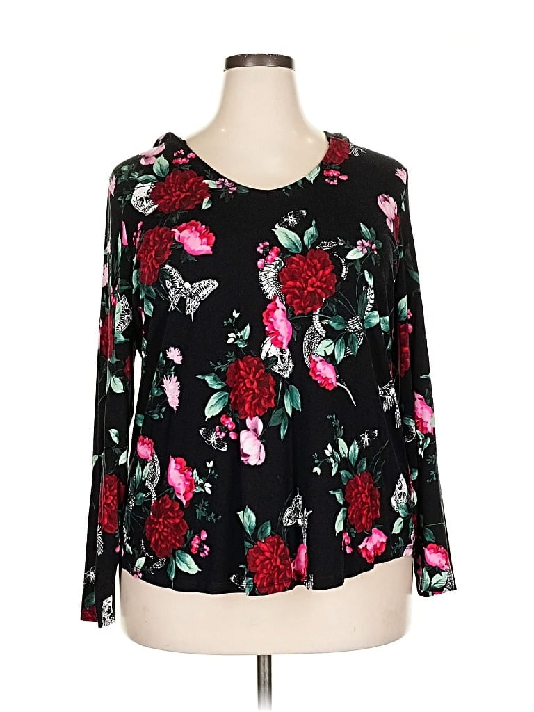 Pre-owned Torrid Long Sleeve T-shirt In Black