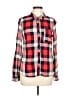 Buttons Plaid Red Long Sleeve Button-Down Shirt Size L - photo 1