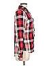 Buttons Plaid Red Long Sleeve Button-Down Shirt Size L - photo 4