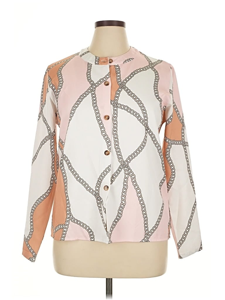 Pre-owned Unbranded Long Sleeve Blouse In Pink