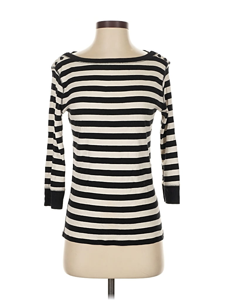 Pre-owned Jones New York Sport 3/4 Sleeve T-shirt In White