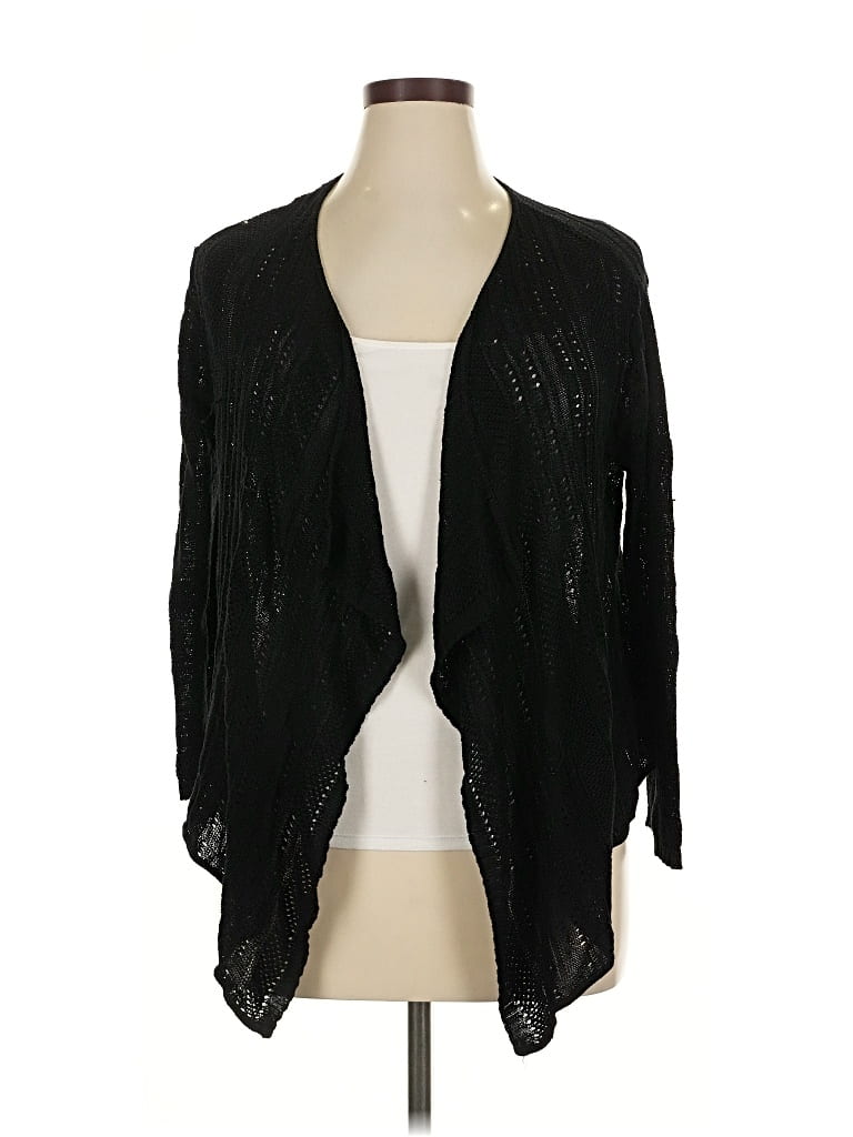 Pre-owned Faded Glory Cardigan Sweater In Black