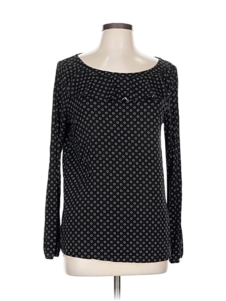 Pre-owned Ann Taylor Long Sleeve T-shirt In Black