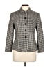 Talbots 100% Polyester Houndstooth Gray Jacket Size 10 - photo 1