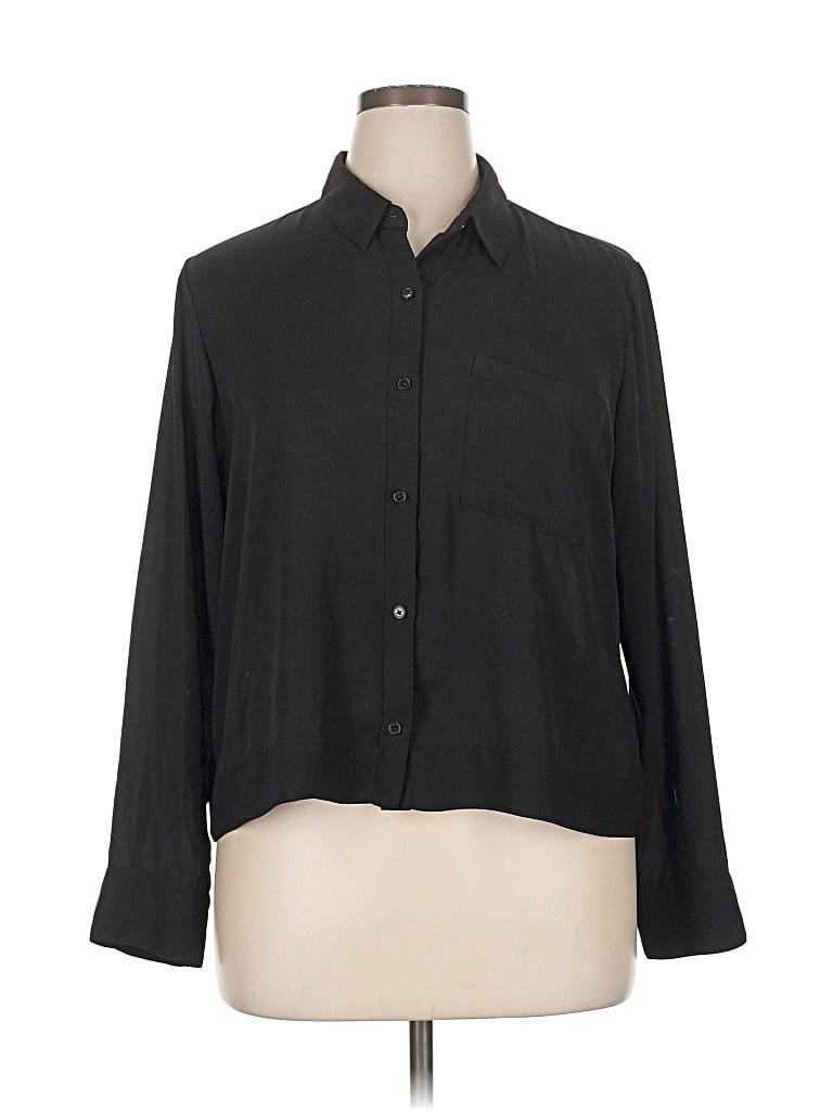 Pre-owned Express 3/4 Sleeve Blouse In Black