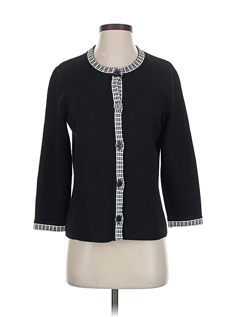 Pre-owned Jones New York Collection Cardigan Sweater In Black