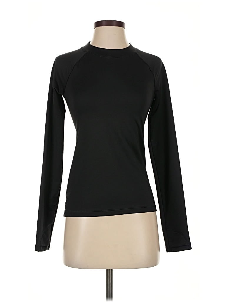 Pre-owned Athleta Long Sleeve T-shirt In Black