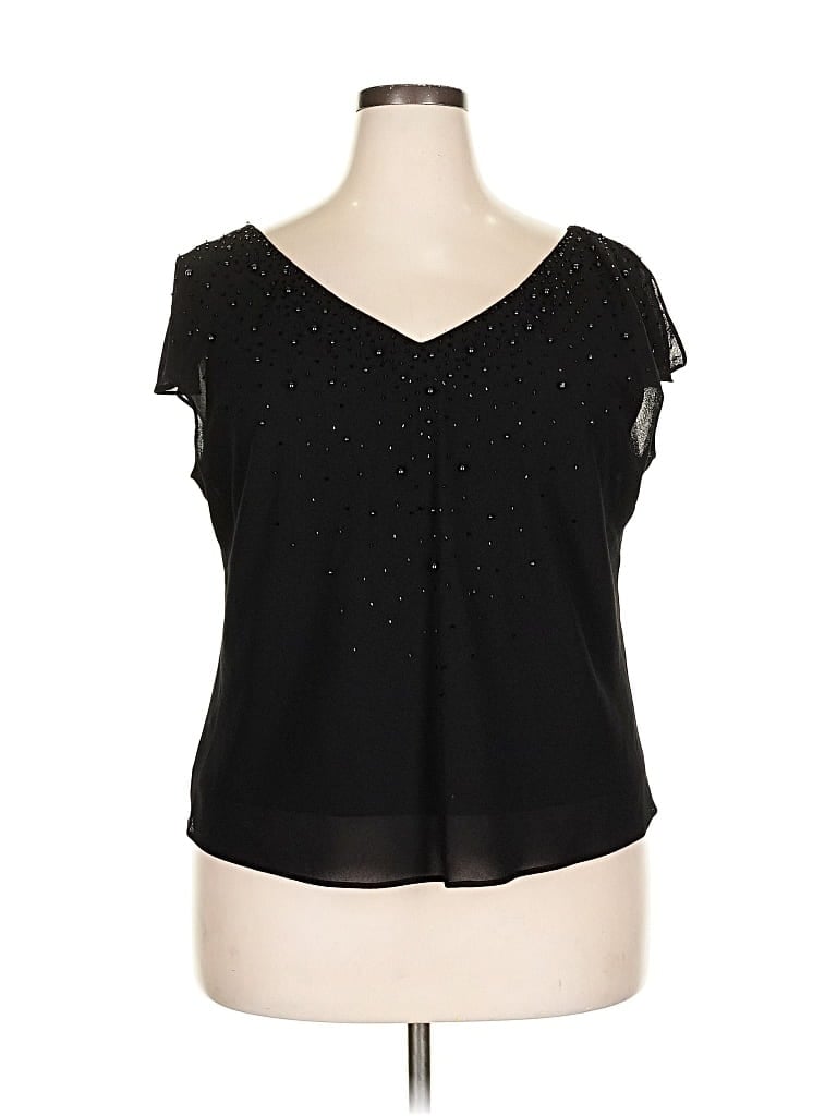 Pre-owned Studio 1 Sleeveless Blouse In Black