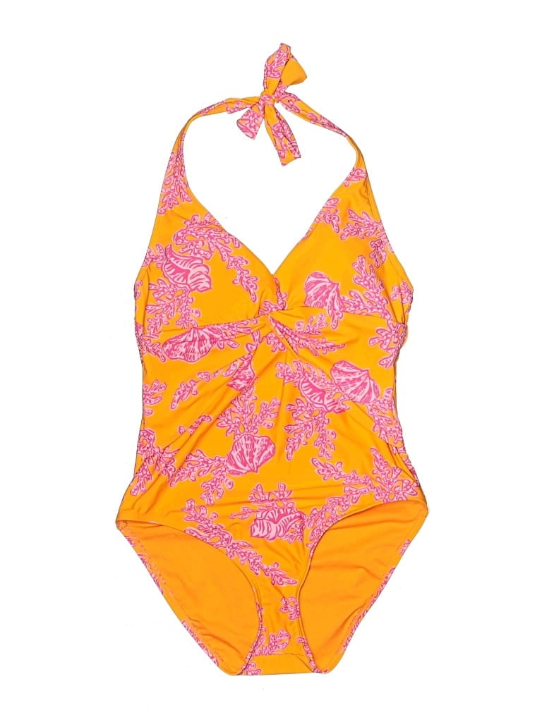 Pre-owned Ellen Tracy One Piece Swimsuit In Yellow