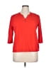 Coral Bay Red 3/4 Sleeve Top Size XL (petite) - photo 1