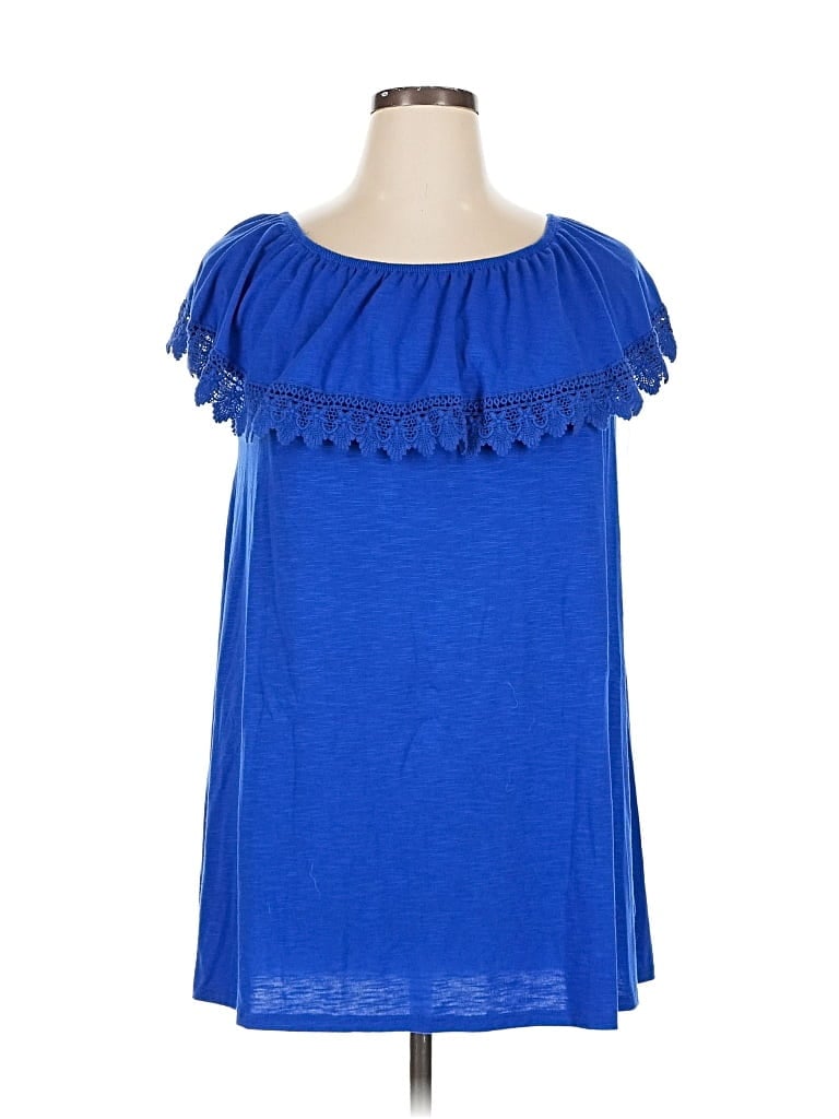 Pre-owned Lane Bryant Sleeveless Blouse In Blue