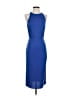 Halston Heritage 100% Polyester Solid Blue Cocktail Dress Size XS - photo 1