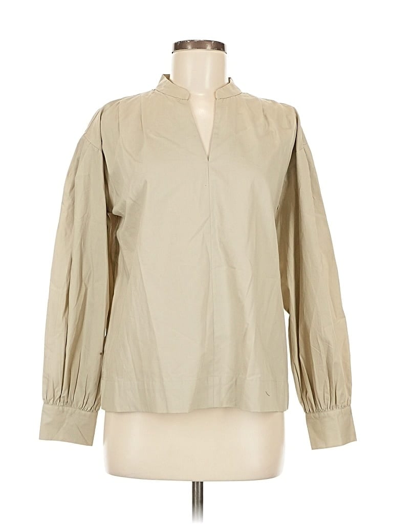 Pre-owned Banana Republic Factory Store Long Sleeve Blouse In Brown