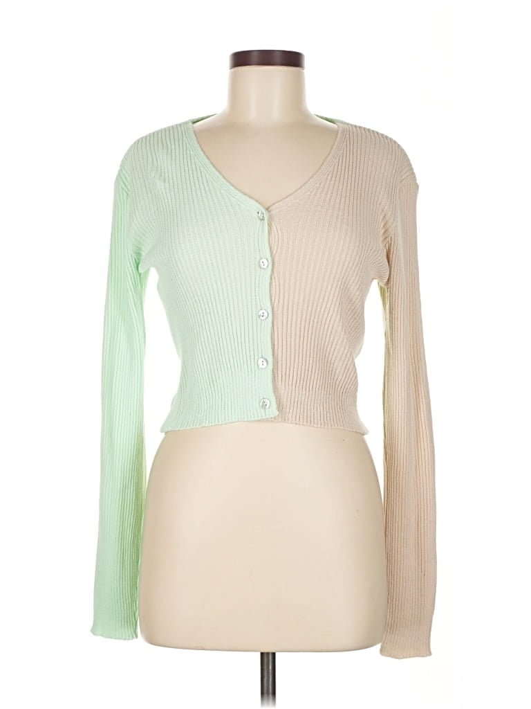 Pre-owned Daisy Street Cardigan Sweater In Green