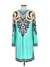 Donna Morgan 100% Polyester Paisley Teal Casual Dress Size 12 - photo 2