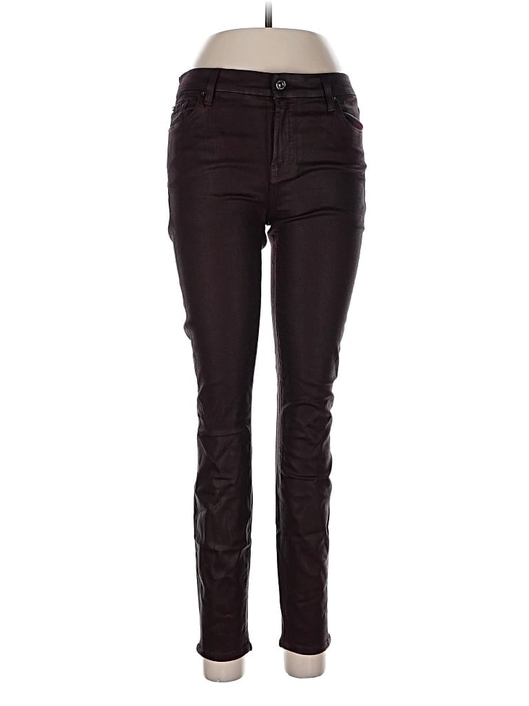 Pre-owned 7 For All Mankind Jeans In Burgundy