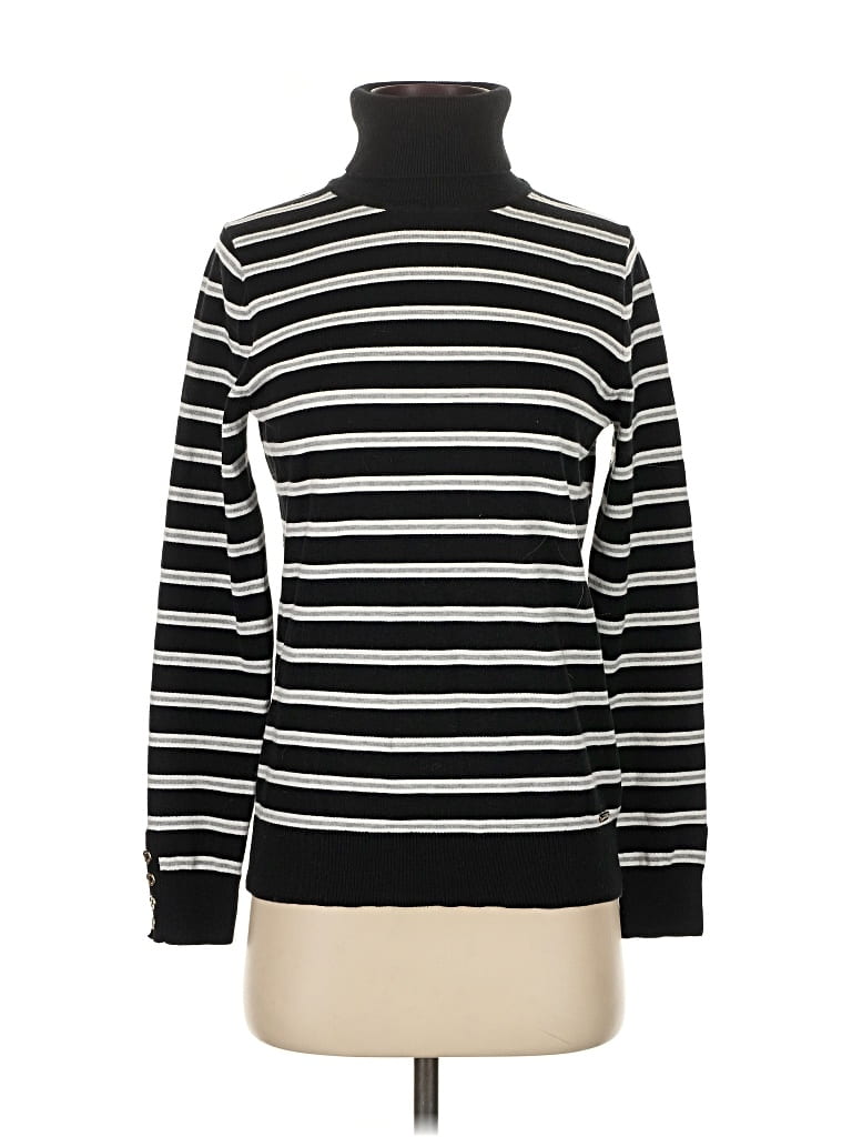 Pre-owned Tommy Hilfiger Turtleneck Sweater In Black