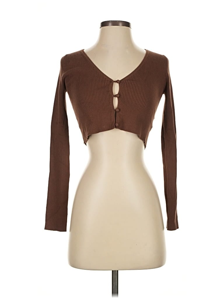 Pre-owned Lovers & Friends Cardigan Sweater In Brown