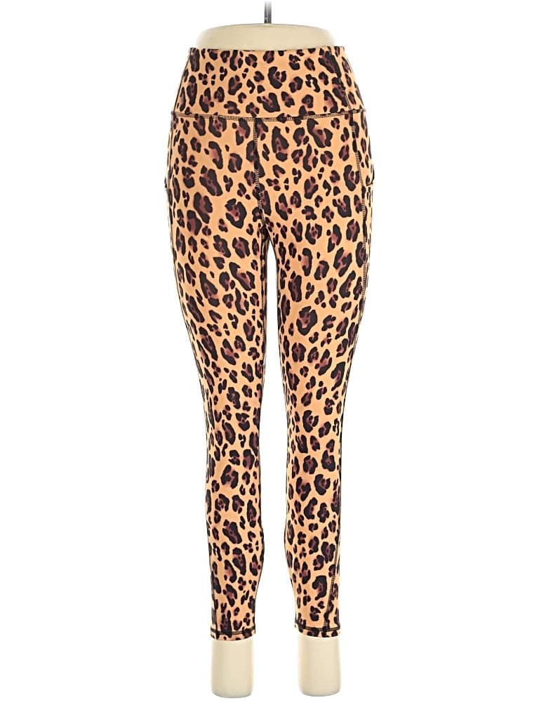 Pre-owned Fabletics Leggings In Gold