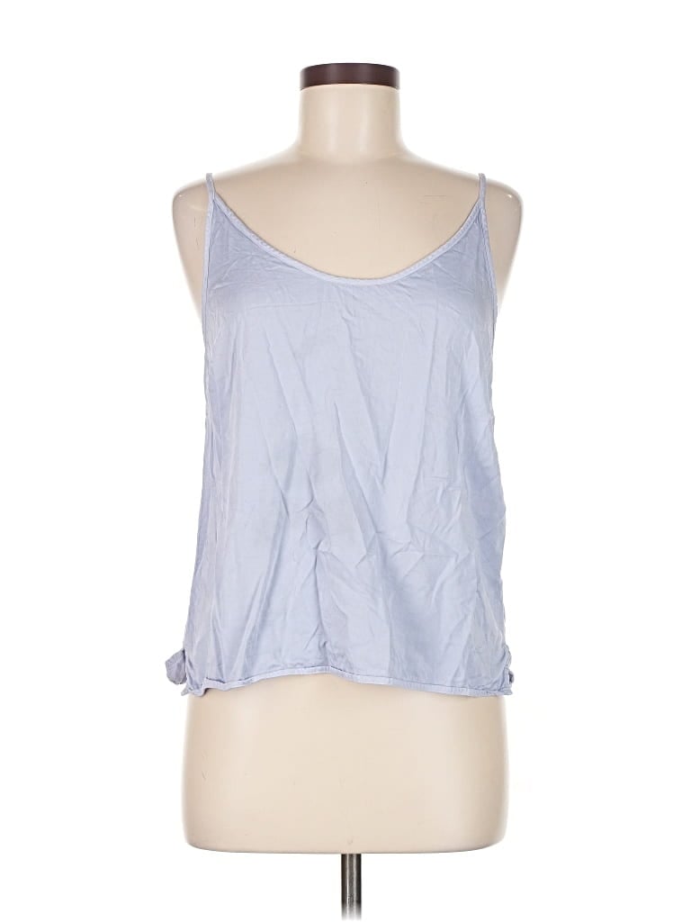 Pre-owned Bella Dahl Tank Top Blue Halter Neckline Tops