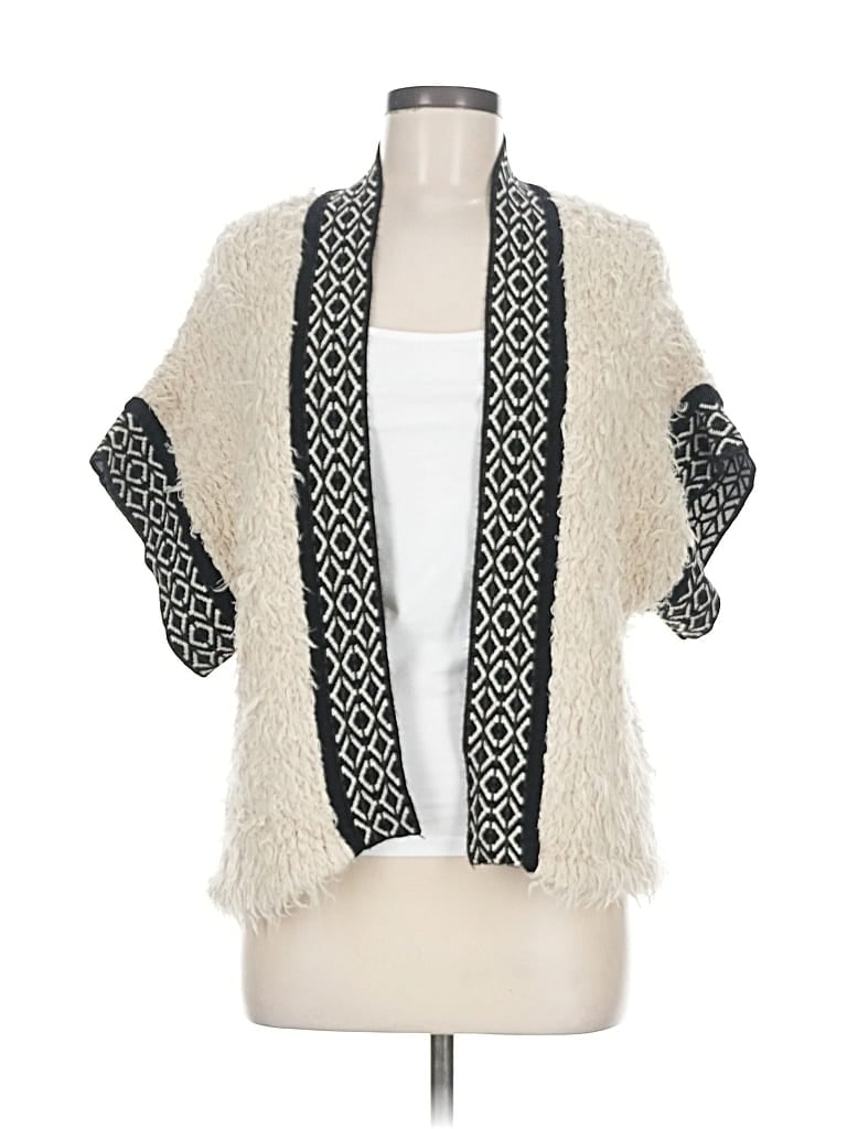 Pre-owned Assorted Brands Cardigan Sweater In White