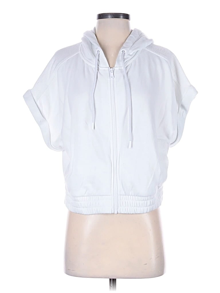 Pre-owned Lou & Grey Zip Up Hoodie In White