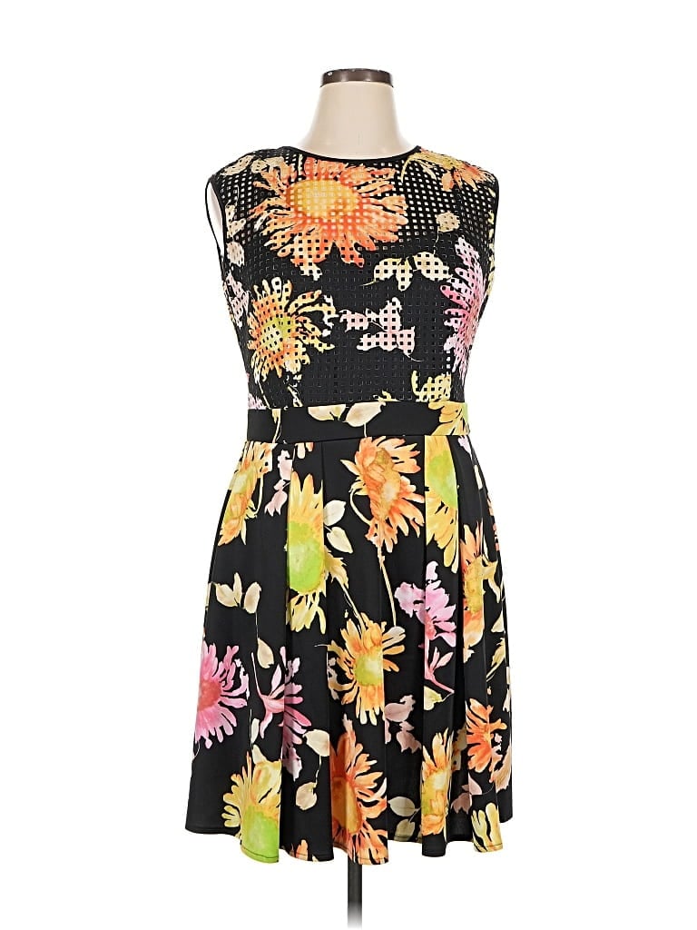 Pre-owned Gabby Skye Casual Dress In Black