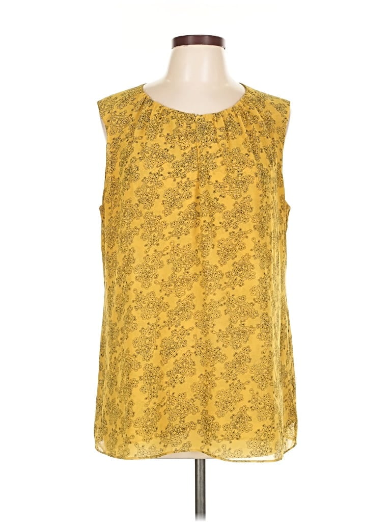Pre-owned Cabi Sleeveless Blouse In Yellow