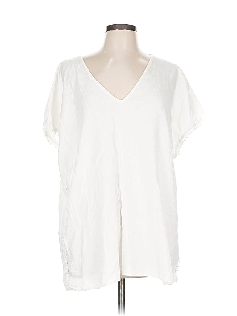 Pre-owned J.crew Factory Store Short Sleeve T-shirt In White