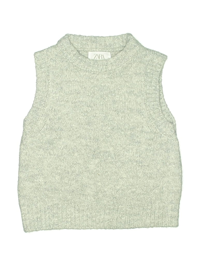 Pre-owned Zara Kids' Sweater Vest In Green